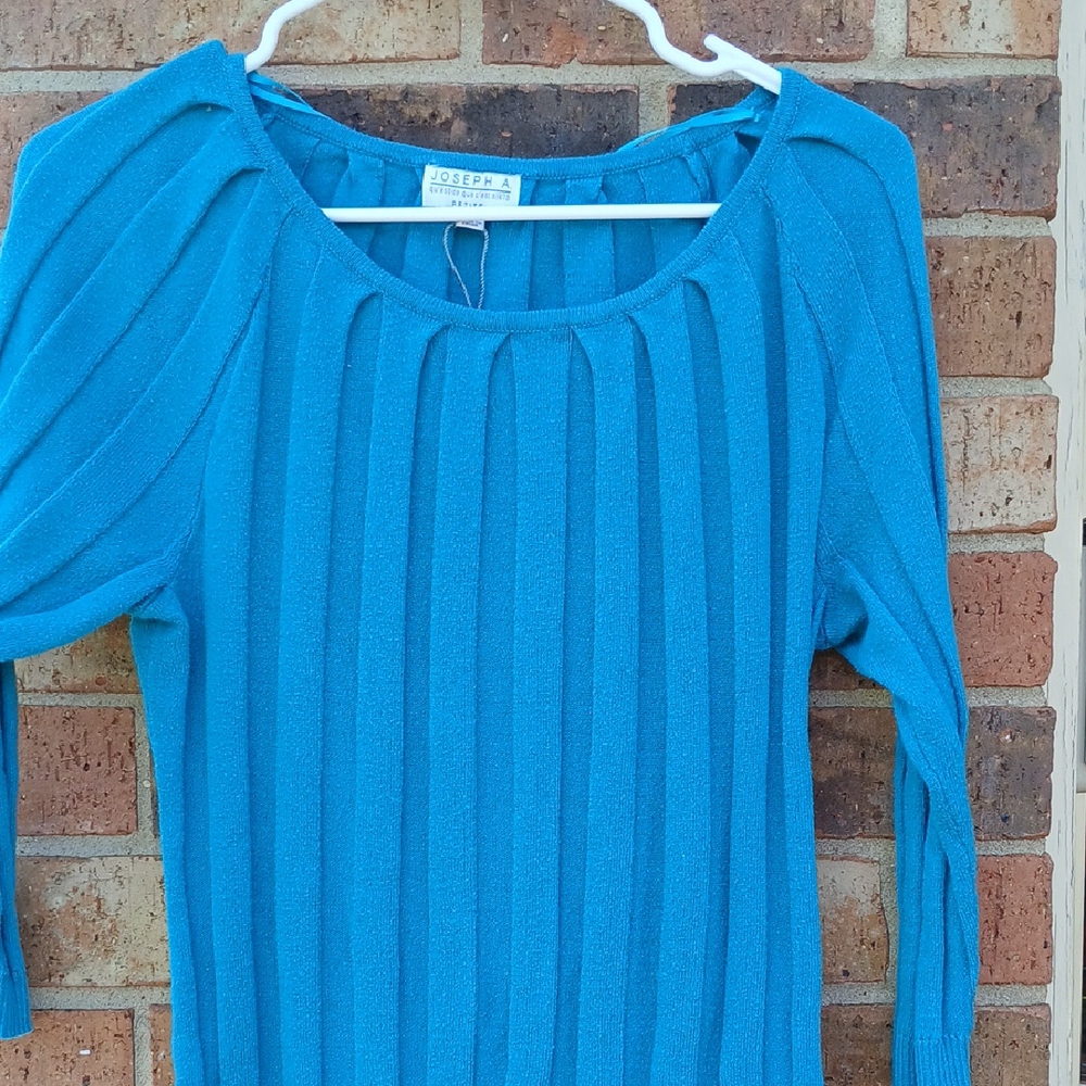 🧡Joseph Teal Ribbed Knit Top
